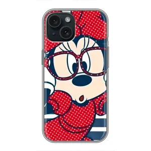 Чехол с принтом «Маус в очках» для iPhone 15
