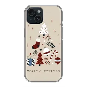 Рождественские, Праздничные Чехлы для Айфон 15 (Merry Christmas)