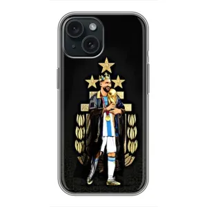 Чехлы для iPhone 15 (Leo чемпион) (AlphaPrint) (Месси Король)