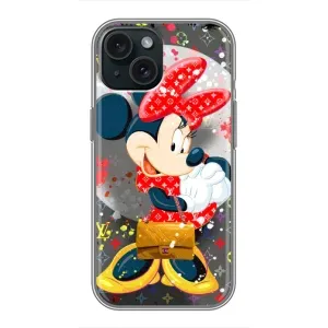 Чехол Disney Mouse iPhone 15 (PREMIUMPrint) (Minni с бантиком)