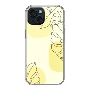 Силиконовый чехол с принтом в цветах на iPhone 15