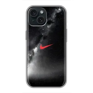 Чехол для iPhone 15 - с принтом Найк (AlphaPrint) (Найк красный)