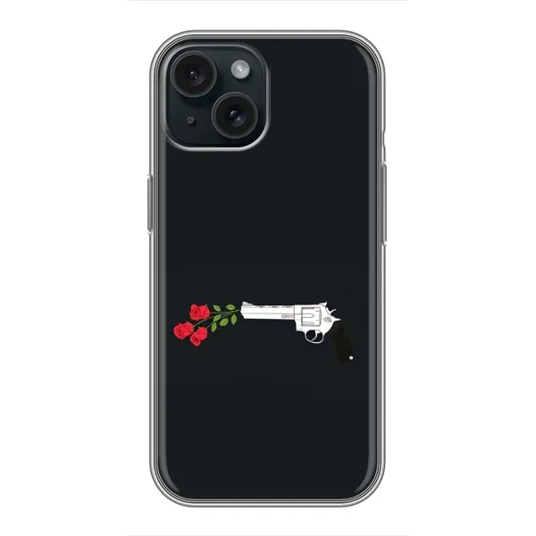Чехол с принтом «Неожиданные цветы» для iPhone 15