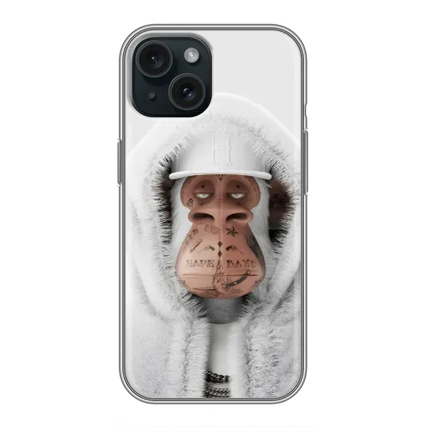 Чохол з принтом «мавпа NFT в тату» для iPhone 15