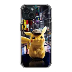 Чехлы с крутыми принтами для iPhone 15 - (PREMIUMPrint) (Пикачу)