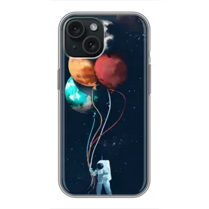 Космические Чехлы для Айфон 15 (VPrint) (Планеты шарики)