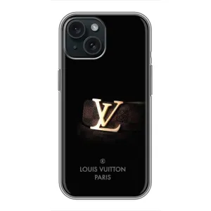 Чехлы Луи Витон для iPhone 15 (AlphaPrint - LOUIS VUITTON) (ремешок LV)