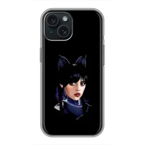 Чохли Венсдей на iPhone 15 Уенсдей (AlphaPrint) (серйозна Венздей)
