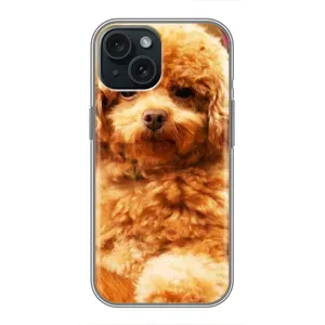 Чехлы с собаками для iPhone 15 (VPrint) (Щенок Бишон)