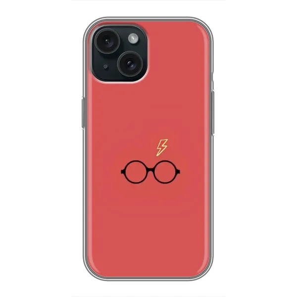 Чехол с принтом «шрам и очки» для iPhone 15