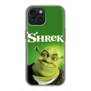 Чохол з мультфільмом Шрек на iPhone 15 (Усміхнений Шрек)