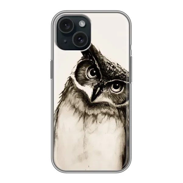 Чехол с принтом «Сова» для iPhone 15