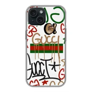 Брендновые Чехлы для iPhone 15 - (PREMIUMPrint) (Стиль GUUCI)