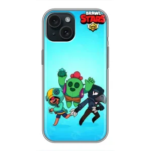 Чехлы Brawl Stars для iPhone 15 (AlphaPrint) (Трио героев)