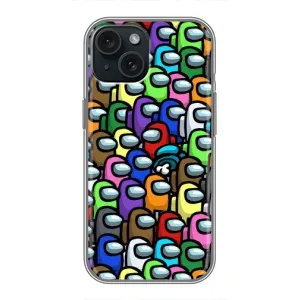 Чехол Амонг Ас для iPhone 15 (AlphaPrint) (Убит)