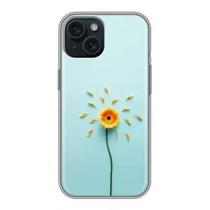 Чехлы с Цветами для iPhone 15 (VPrint) (Желтый цветок)