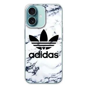 Чехлы Адидас для iPhone 16 Plus (AlphaPrint) (Адидас на мраморе)