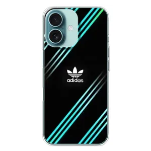 Чехлы Адидас для iPhone 16 Plus (AlphaPrint) (Адидас с полосами)