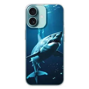 Чохол з картинкою 'Хижаки' для iPhone 16 Plus (Акула під водою)