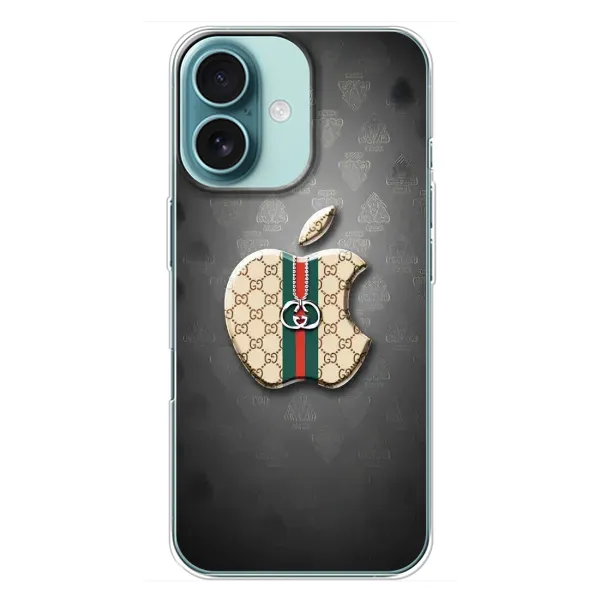 Чехол с принтом «Apple gucci» для iPhone 16 Plus Чехол с принтом «Apple gucci» для iPhone 16 Plus