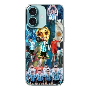 Чехлы Месси для iPhone 16 Plus (AlphaPrint) (Аргентина Месси)