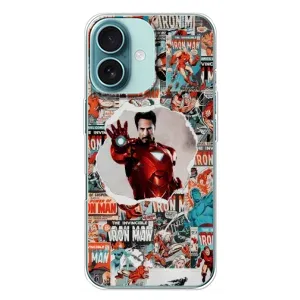 Чехлы с героями Марвел iPhone 16 Plus (VPrint) (Айронмен)