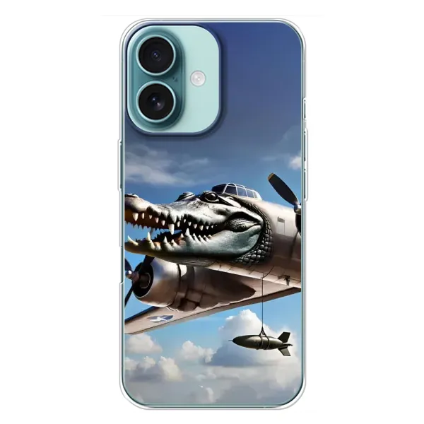 Чохол з принтом «Бомбардіро крокоділо» для iPhone 16 Plus Чохол з принтом «Бомбардіро крокоділо» для iPhone 16 Plus