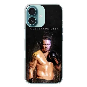 Чехол с картинкой Александр Усик для iPhone 16 Plus (Боксер Александр Усик)
