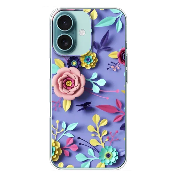 Чехол с принтом «Цветочный дизайн» для iPhone 16 Plus