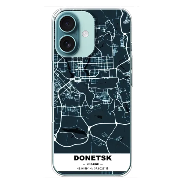 Чехол с принтом «Донецк» для iPhone 16 Plus