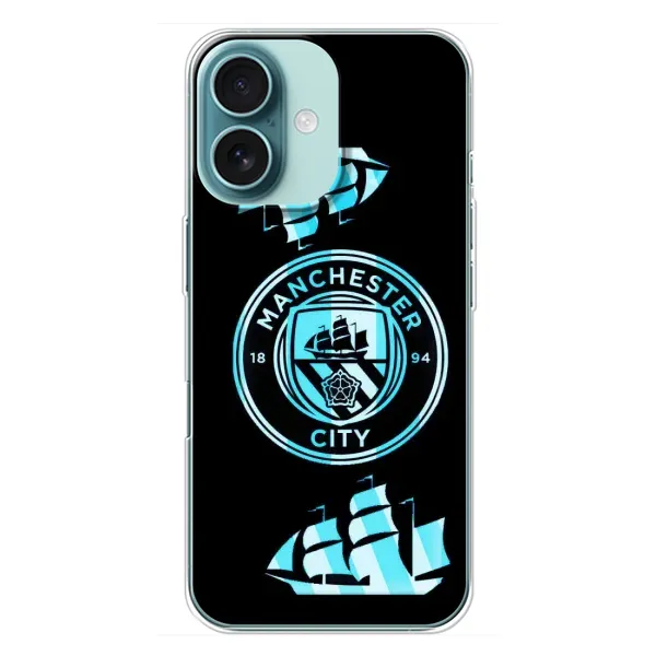 Чохол з принтом «ФК Манчестер Сіти» для iPhone 16 Plus Чохол з принтом «ФК Манчестер Сіти» для iPhone 16 Plus