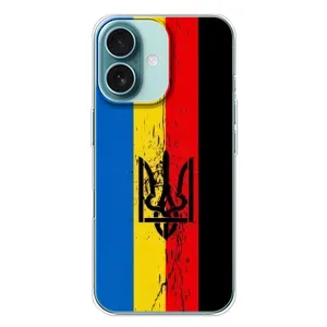 Украинские Чехлы для iPhone 16 Plus с картинкой УПА (AlphaPrint) (Флаг УПА)