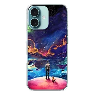 Космические Чехлы для Айфон 16 Плюс (VPrint) (Галактический вид)