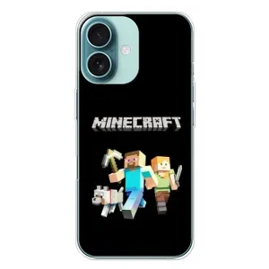 Чехол Майнкрафт на iPhone 16 Plus (AlphaPrint) Minecraft (герои Minecraft)