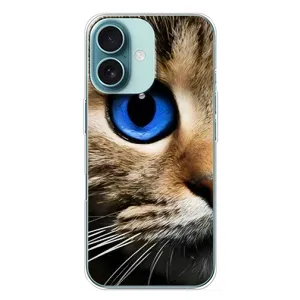 Чехлы с Котиками для iPhone 16 Plus (VPrint) (Глаз кота)