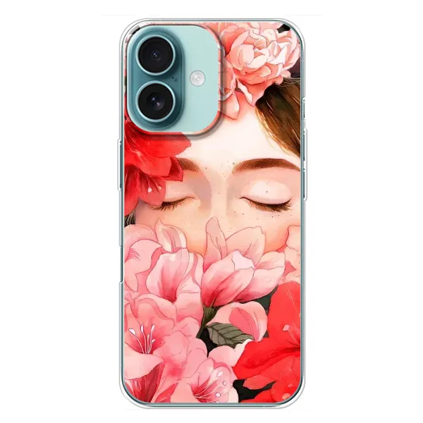 Чехол с принтом «Глаза в цветах» для iPhone 16 Plus