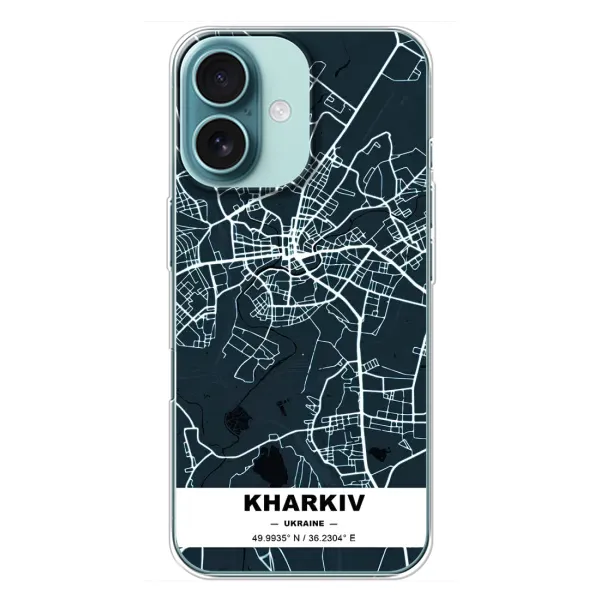 Чехол с принтом «Харьков» для iPhone 16 Plus