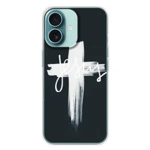 Чехол для iPhone 16 Plus (AlphaPrint) - (Христианские) (Иисус)