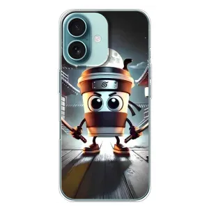 Чохол з мемом Тралалело тралала на iPhone 16 Plus (Капучіно асасіно)