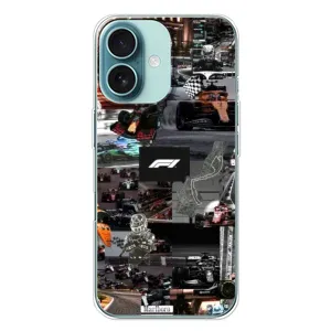 Чохол з принтом «Гоночний колаж Ф1» для iPhone 16 Plus