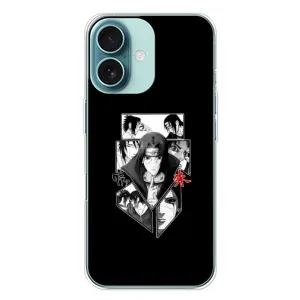 Чехлы на тему: Итачи Учиха для iPhone 16 Plus (AlphaPrint) (коллаж Итачи)