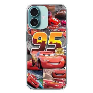 Силіконовий чохол Маквін для iPhone 16 Plus (Колаж Блискавка Маквін)