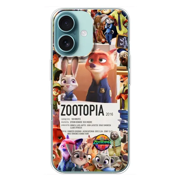 Чохол з принтом «Постер Зоотрополіс» для iPhone 16 Plus