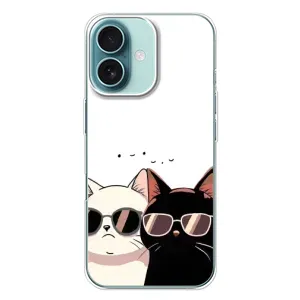 Чохол з малюнком кіт на iPhone 16 Plus (Коти в окулярах)