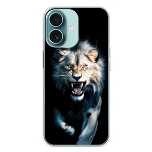 Чохол з картинкою 'Хижаки' для iPhone 16 Plus (Лев у темряві)