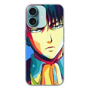 Чехлы Персонажи Аниме Наруто для iPhone 16 Plus (AlphaPrint) (Леви Аккерман)