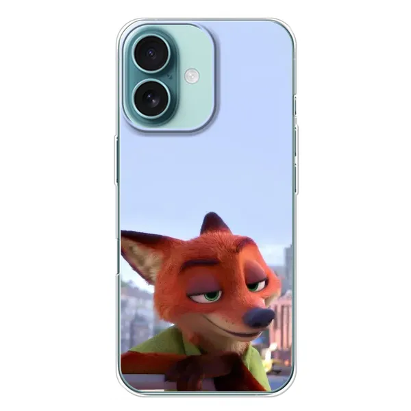 Чохол з принтом «Лис Нік» для iPhone 16 Plus
