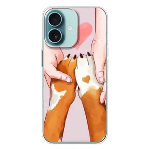 Чехлы с собаками для iPhone 16 Plus (VPrint) (Любовь к собакам)