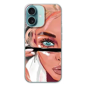 Чехол с печатью для iPhone 16 Plus - (Мода) (AlphaPrint) (Макияж)