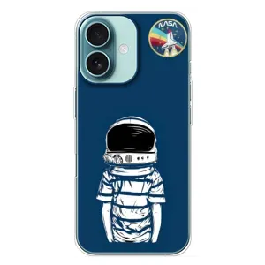 Чехол NASA для iPhone 16 Plus (AlphaPrint) (Мальчик в шлеме)